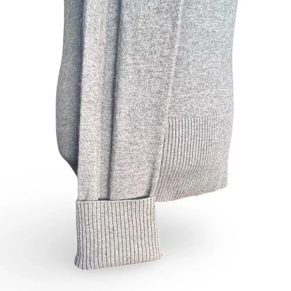 Banana Republic Silk Cotton Cashmere V Neck Grey Sweater Small Minimalist Unisex